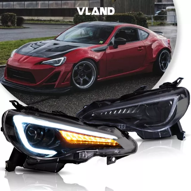 For 13-20 Subaru BRZ 13-16 Scion FR-S 12-20 Toyota 86 LED Headlights Sequential