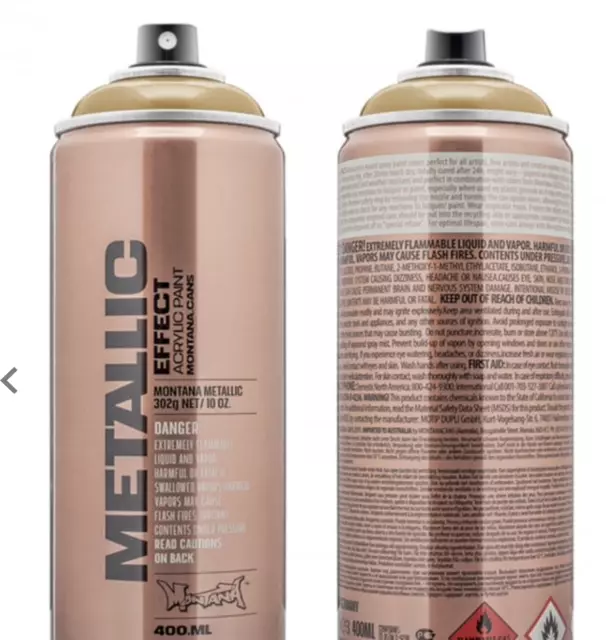 Pintura en aerosol efecto metálico Montana 400 ml - dorada EMC1050