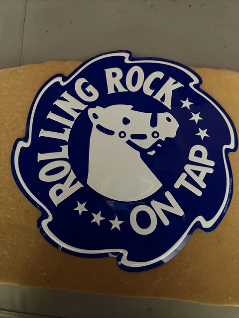 VINTAGE 1995 Rolling Rock Horse Beer SIGN Tin Latrobe Brewing Co. RARE EXCELLENT