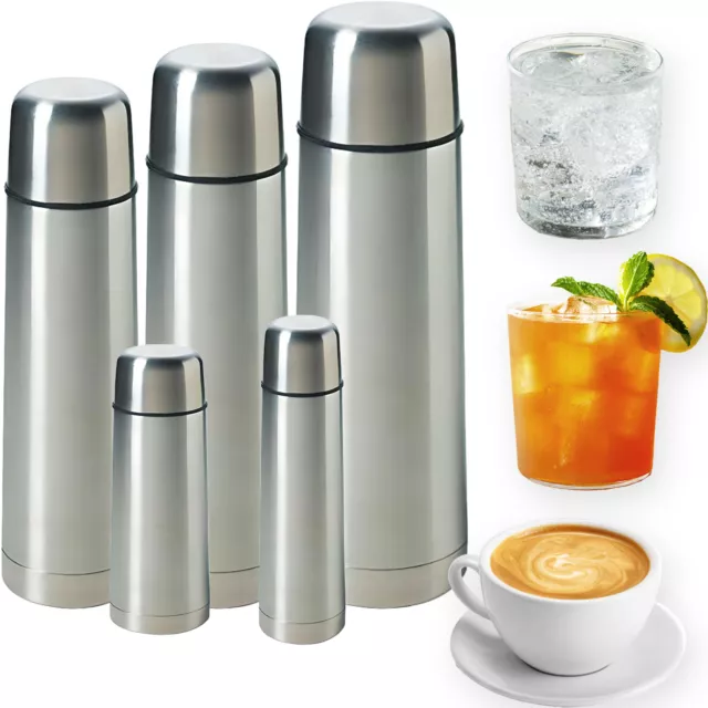 Bottiglia Termica Ilsa per Bevande Caffè con Tazza Thermos Acciaio Inox 18/10