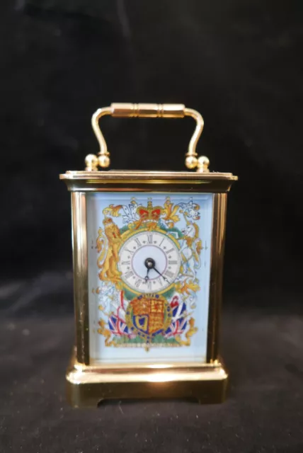 Halcyon Days Enamels Brass Carriage Clock Limited Edition #10 Of 100