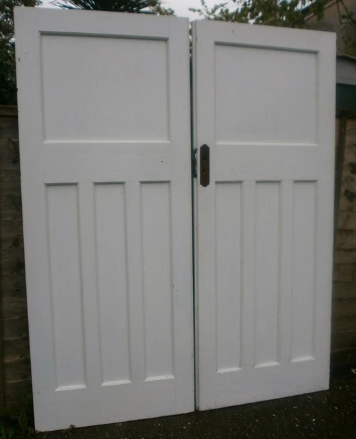 1930s pair of rebated interior 4 panel doors