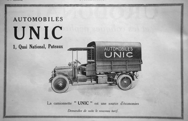 AUTOMOBILES UNIC - 1925 - style Art déco - affiche plastifiée EUR 6,00 - FR