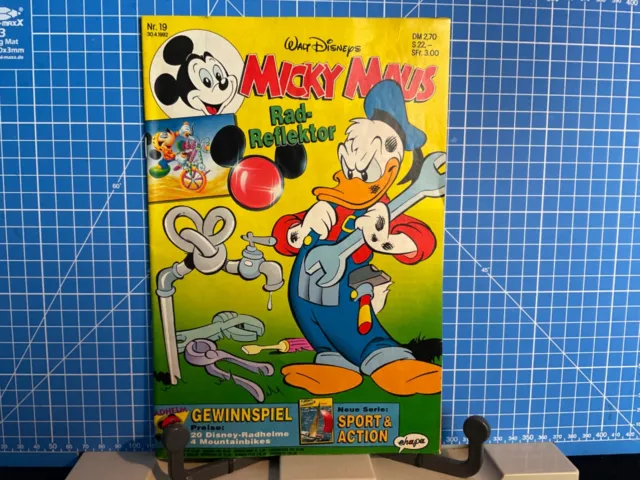 Disney Micky Maus  Heft Nr. 19 mit Beilage 30.04.1992  1.Auflage  Disneyana