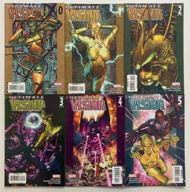 Ultimates Vision - #0 to #5 complete series (Marvel 2007) NM +/- condition