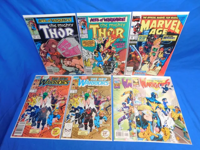 THE MIGHTY THOR 411 & 412 1ST Appearance Of NEW WARRIORS + #1 1st & 2nd Print