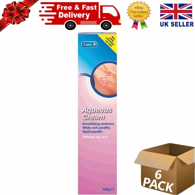 Care Aqueous Cream, Relieves Symptoms of Dry Skin- 100g, Pack 6