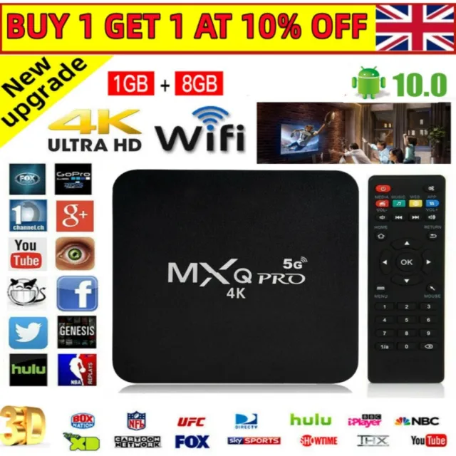 🔥5G MXQ PRO 4K TV BOX Android10.0 Smart Media Player 1GB+8GB 🔥SALE!!