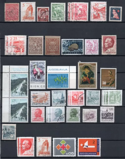 YOUGOSLAVIE Lot de timbres neufs et oblitérés