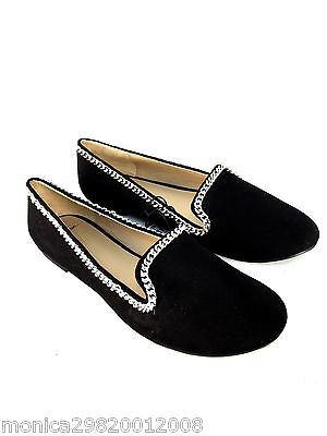 Zara Trafaluc Designer UK 3 EU 36 Serpente Nero in Pelle Ballerine Mocassini Scarpe Basse 