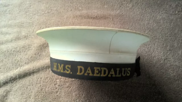 Hms Daedalus Navy Hat Vintage