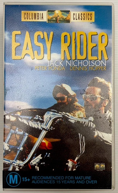 Easy Rider Peter Fonda VHS Video Cassette Tape Clear Small Box PAL M15+ freePost