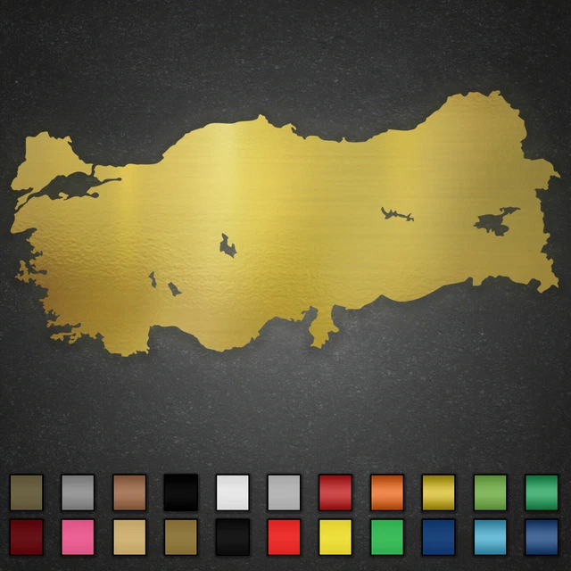 2x Türkei Vinyl-Aufkleber, 10 Cm Breit – Türkische Landkarte Für Reise-Souvenirs & Scrapbooking
