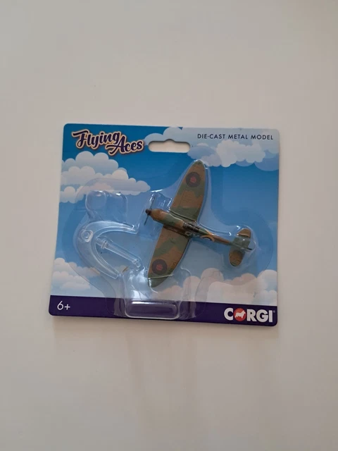 thumbnail image 2 of Corgi Flying Aces Supermarine Spitfire Die-Cast Metal Airplane With Stand CS90650 2 of 4