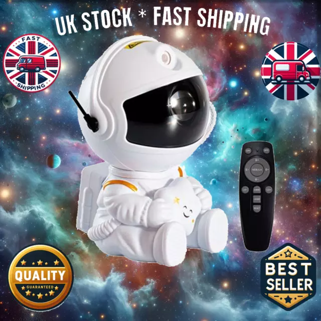 New Astronaut Starry Galaxy Projector Night Light Lamp Space Nebula Star +Remote