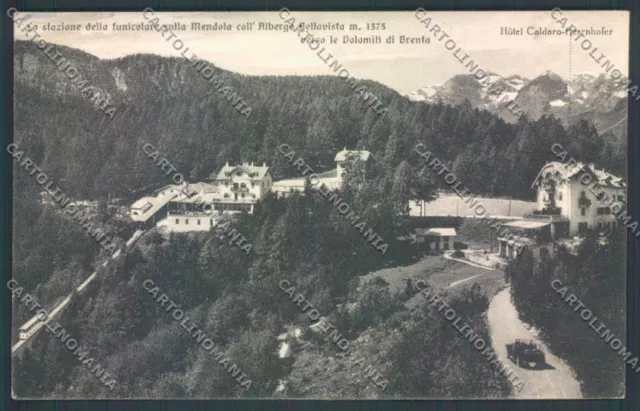 Trento Passo della Mendola Funicular NECKED Postcard ZB0937