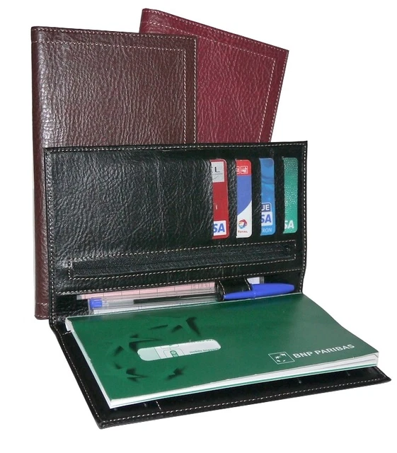 Porta Libretto Degli Assegni Uomo Donna In Crosta In Pelle E Sintetico - Foto 12