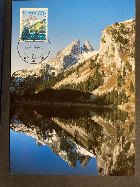 Schweiz 1993 Maximumkarte 60 Rp. Bergseen Lac de Tanay