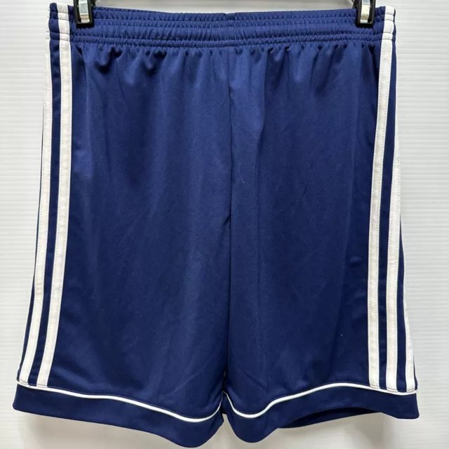Adidas Shorts Youth blue Squad '17 white stripes soccer Youth sizes: XS-L-XL NWT