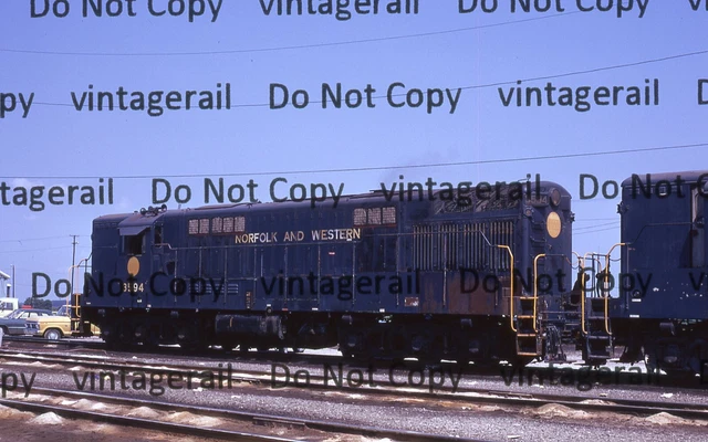 2 TWO Original Kodachrome Slide Norfolk & Western ex Wabash FM Trainmaster GP35