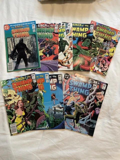 Saga of the Swamp Thing Lot 10 DC Comics 2,3,4,6,7,8,11,12,15,16 Comb Shipping