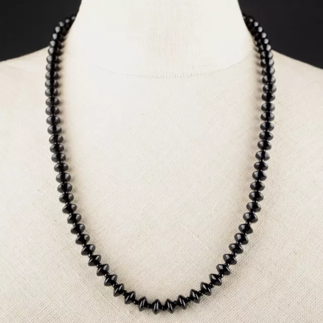 Kette Halskette 60 cm schwarz Trauerschmuck Vintage Perlen Schmuck ~ Art Déco Kette Halskette 60 cm schwarz Trauerschmuck Vintage Perlen Schmuck ~ Art Déco