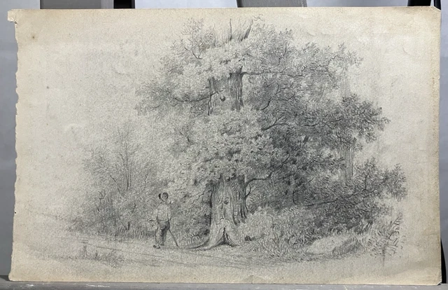TABLEAU ANCIEN VERITABLE Crayon Etude D’artiste Postures Femmes Enfant