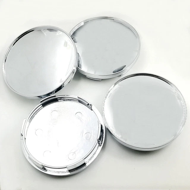 4x Universal 68mm Car Wheel Hubs Center Caps Covers No Badge Emblem silver