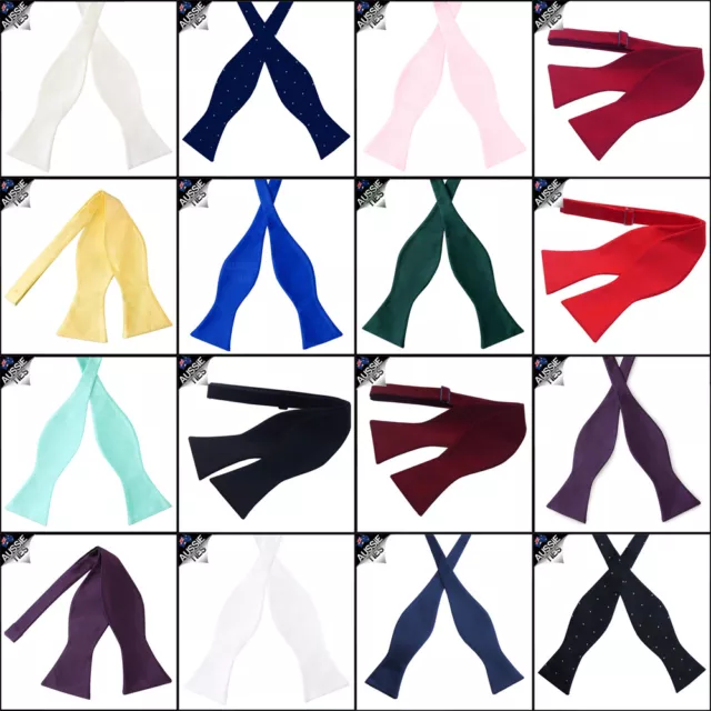 MENS SELF TIE BOW TIE self-tie your own CHOOSE COLOUR