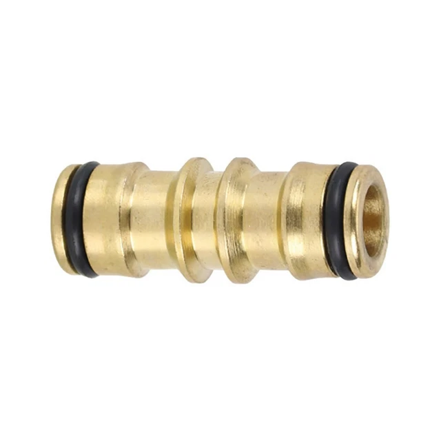 2 Way Garden Brass Hose Connector Joiner Coupler Watering Water Pipe Tap Male