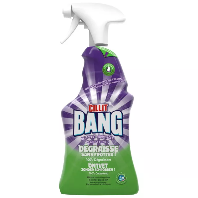 LOT DE 2 - CILLIT BANG - Nettoyant Ménager Dégraissant - spray de 750 ml