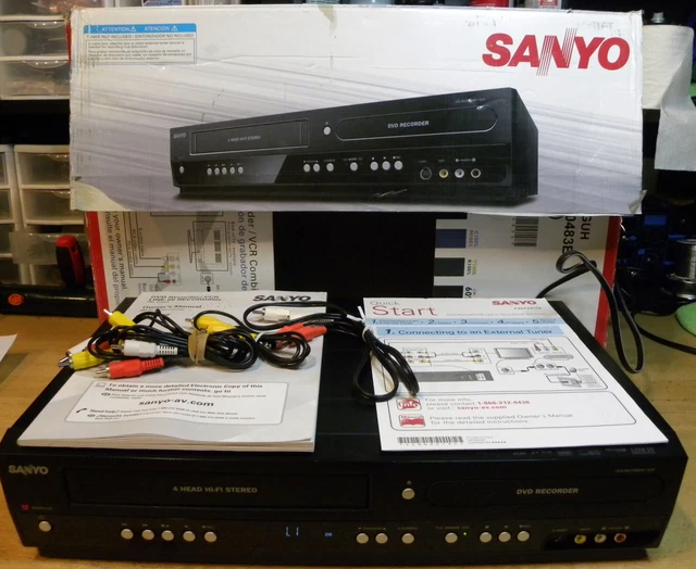 SANYO FWZV475F DVD/VCR HDMI 1080p Combo Recorder Burner Convert TV & VHS to DVD 393.00