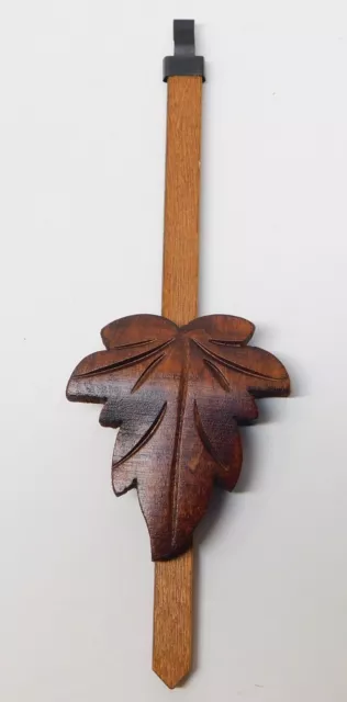 Cuckoo Clock Pendulum 3" Maple Leaf Style NEW Brown German Made 8 1/2" Length