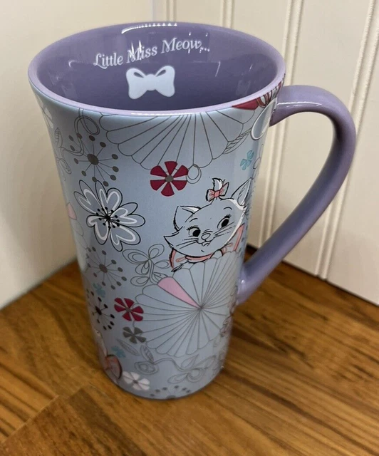 DISNEY STORE MARIE Aristocrats Little Miss Meow Tall Coffee Mug Purple