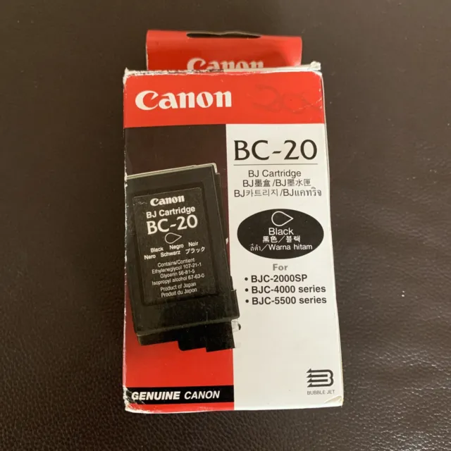 Canon BC-20 Black Ink Cartridge for  BJC-2000SP  BJC-4000 series  BJC-5500