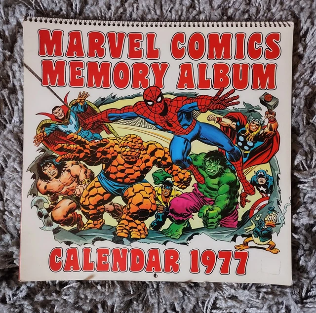 1977 Vintage Marvel Comics Memory Album Calendar Complete FREE SHIPPING!