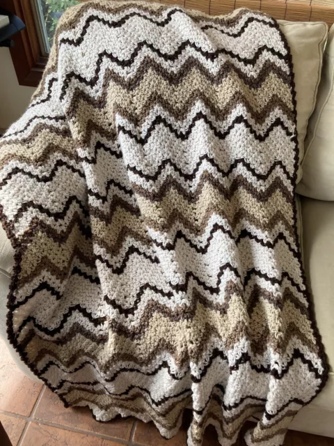 handmade crochet afghan / throw blanket new