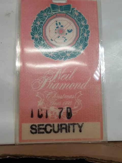 Neil Diamond Backstage Security Pass Christmas 1993 Tour