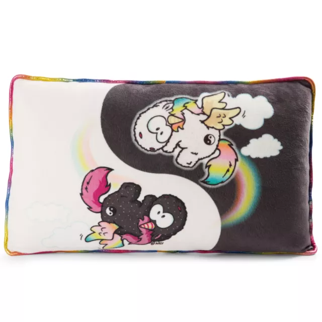 NICI Kuschelkissen Einhorn Rainbow Yin & Yang 48414 - NICI Plüschkissen 43x25cm