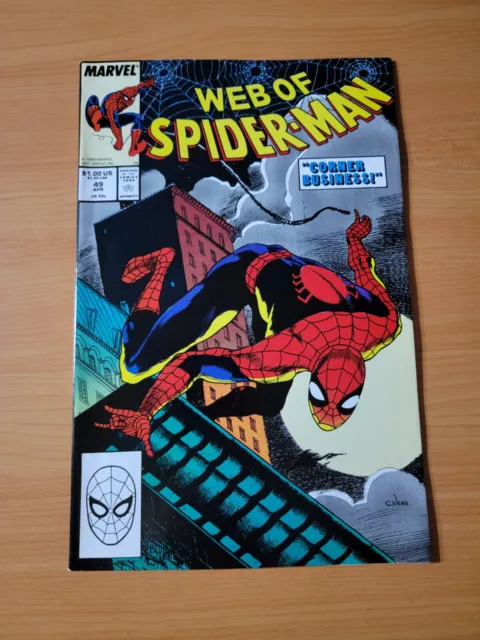 Web of Spider-Man #49 Direct Market Edition ~ NEAR MINT NM ~ 1989 Marvel Comics