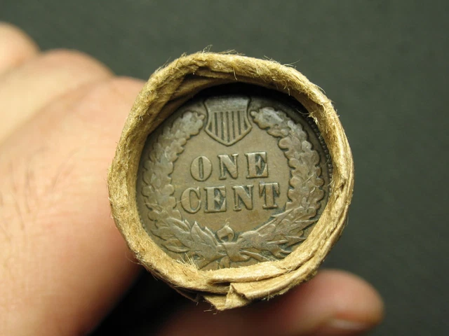 ONE INDIAN HEAD CENT PENNY ROLL "50" COINS @ OLD ESTATE COLLECTION!!! LOT #112cc