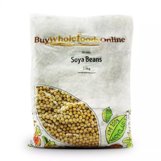 Organic Soya Beans 2.5kg | BWFO | Free UK Mainland P&P