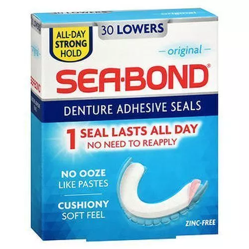 Sea-Bond Denture Adhésif Scelle Bas Original 30 Chaque Par Sea-Bond