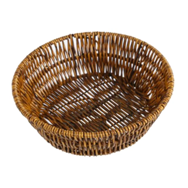 Panier à Pain Tissé à La Main Porte-Plateau Imitation Rotin Style