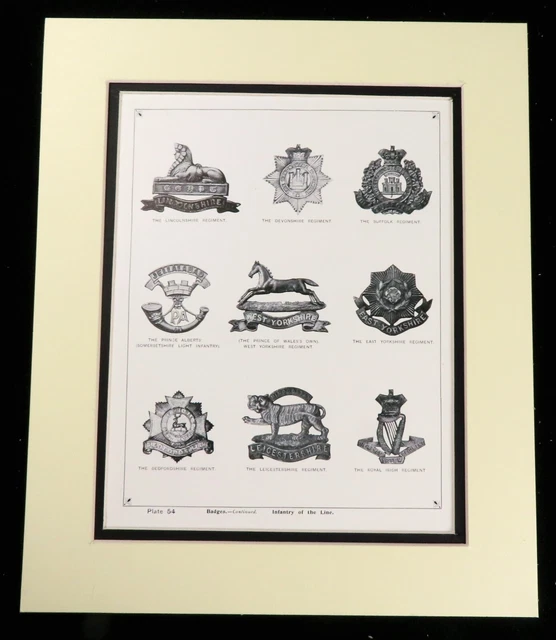LINCOLNSHIRE REGIMENT BRITISH Army Military Badges Insignia Antique ...