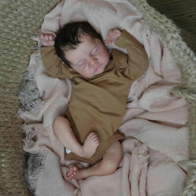 19" corpo pieno Bambola Baby Reborn Regalo Neonato Pelle Morbida in Silicone 3D dormire BOY