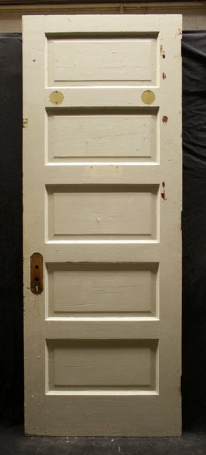 2 avail 30"x83" Antique Vintage Old Salvaged Interior Wood Wooden Door 5 Panels