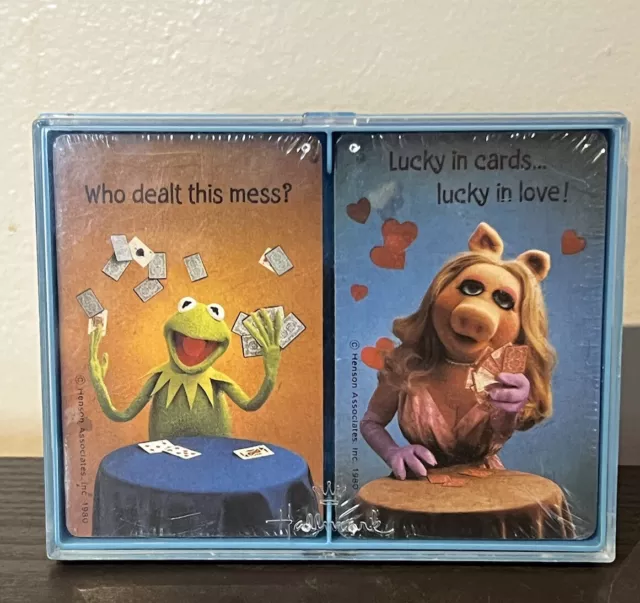 1980 Mint Kermit The Frog Miss Piggy Hallmark Playing Cards Jim Hensons Muppets