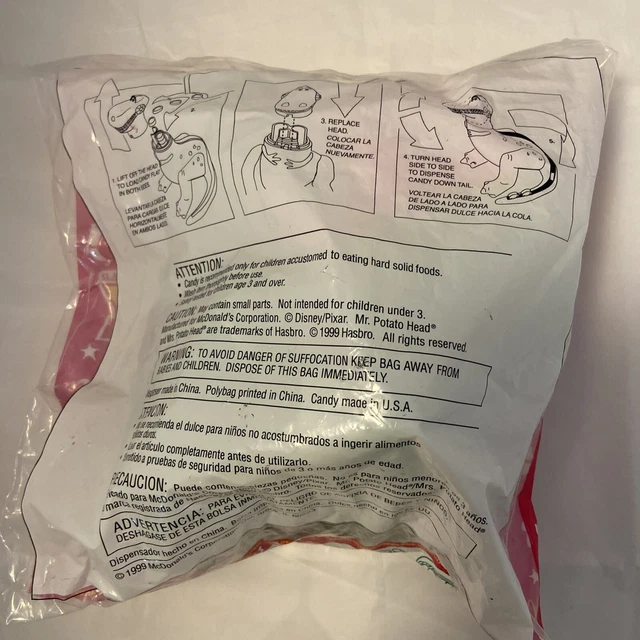 1999 MCDONALDS TOY Story 2 Rex Candy Dispenser6" TallNew In Original