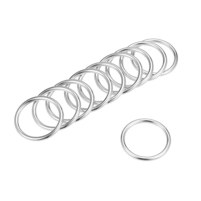 10 pz anello O fibbia 1"(25mm) anello O tono argento attrezzi borse artigianato